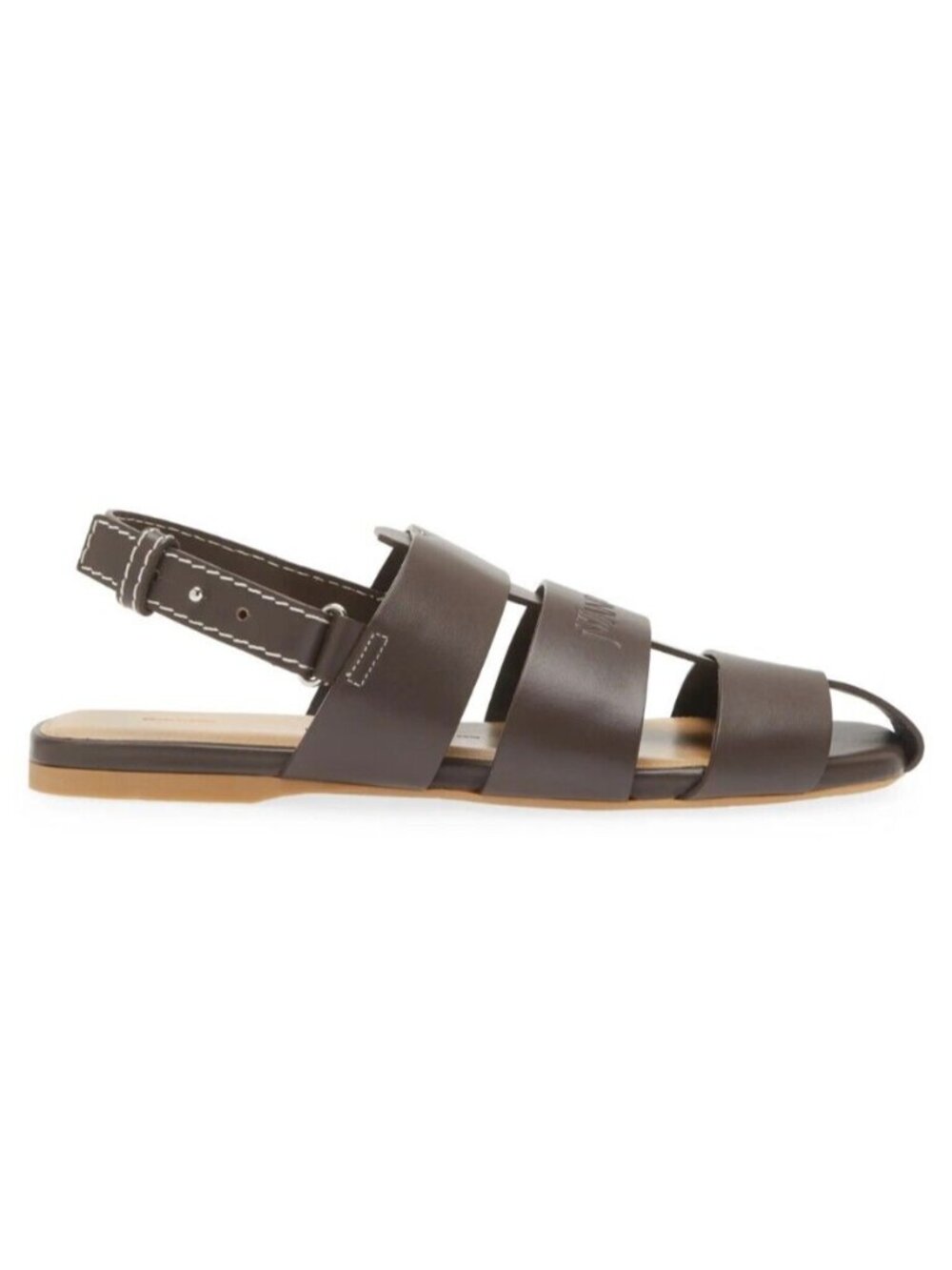 JW Anderson Men's Leather Slingback Fisherman Sandals Brown Size 42 / US 8.5 - Picture 3 of 6